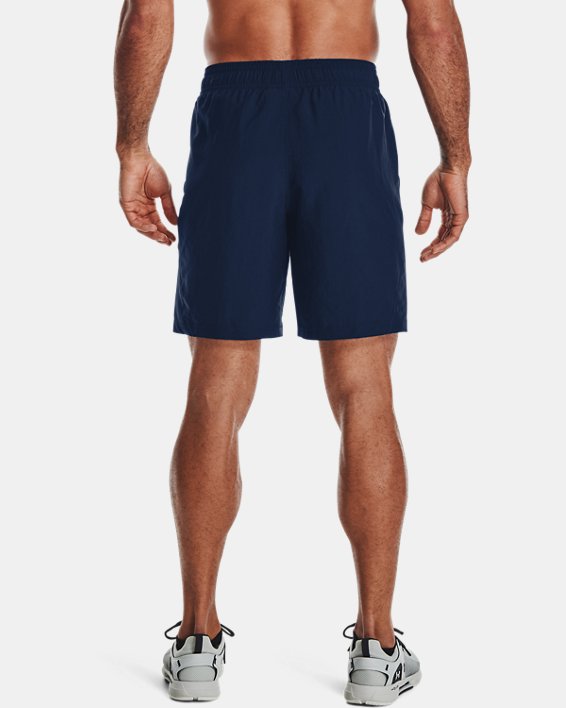 Men's UA Woven Graphic Wordmark Shorts in Blue image number 1